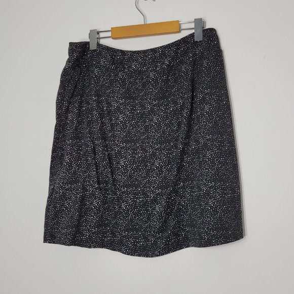 Segments Luxe | Black A-Line Mini Skort Classic Polka Dot Stretch Pull-On Sz XL - Picture 5 of 7
